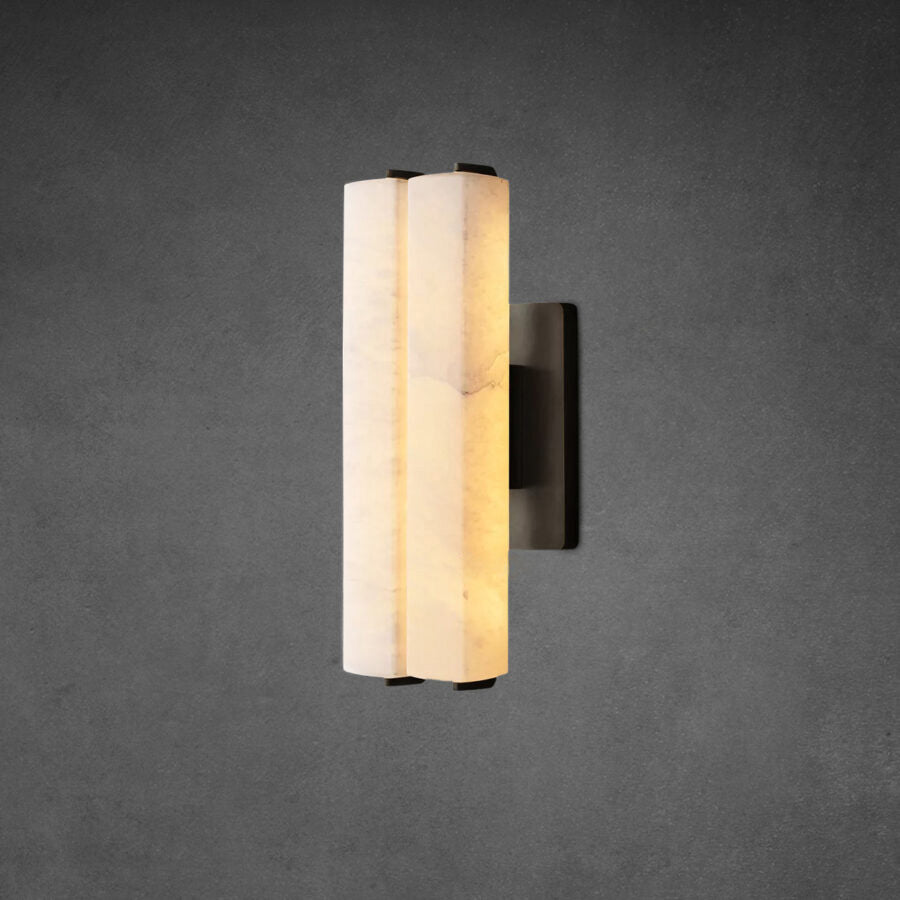 Audon Alabaster Double Sconce