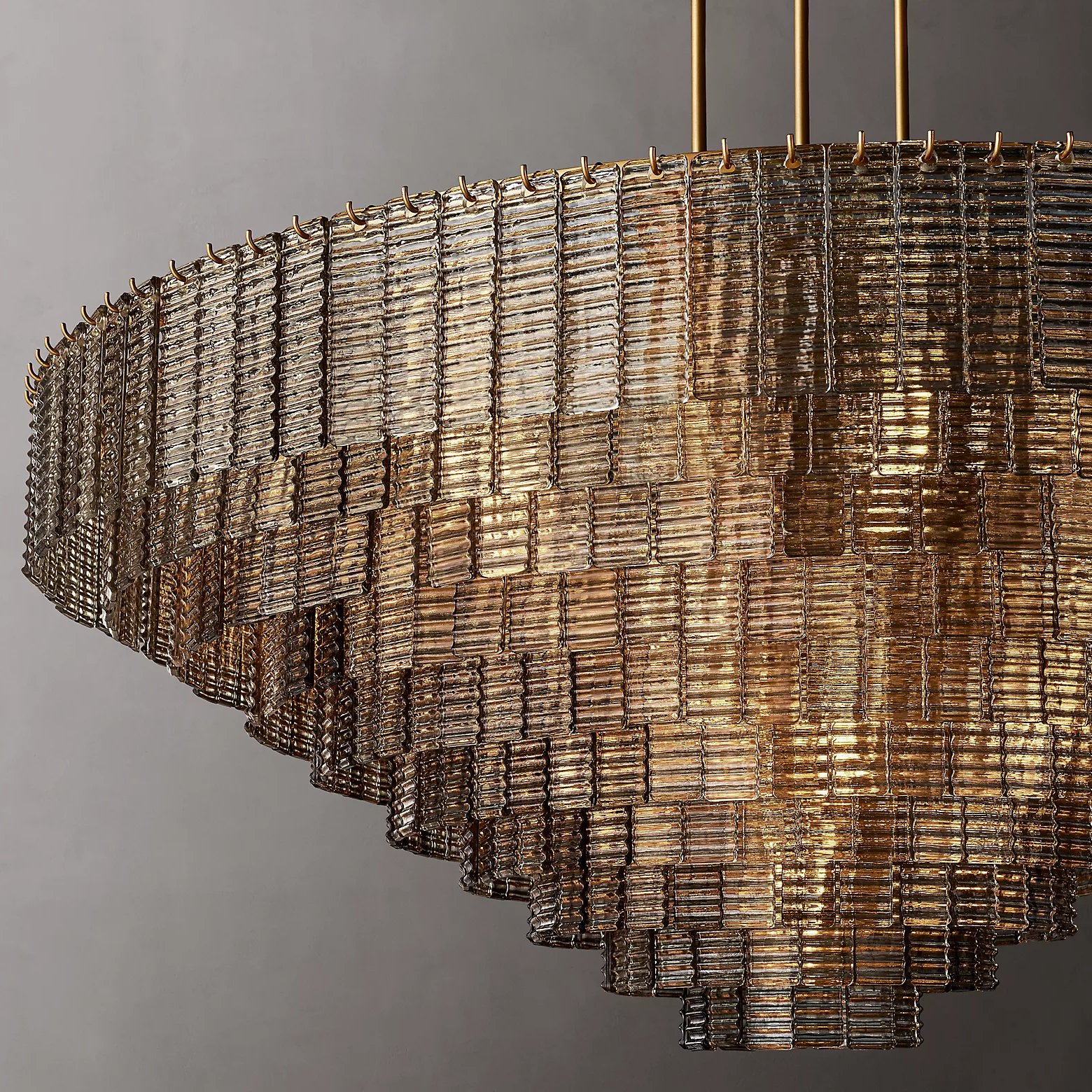 Siren Glass Round Chandelier 65"