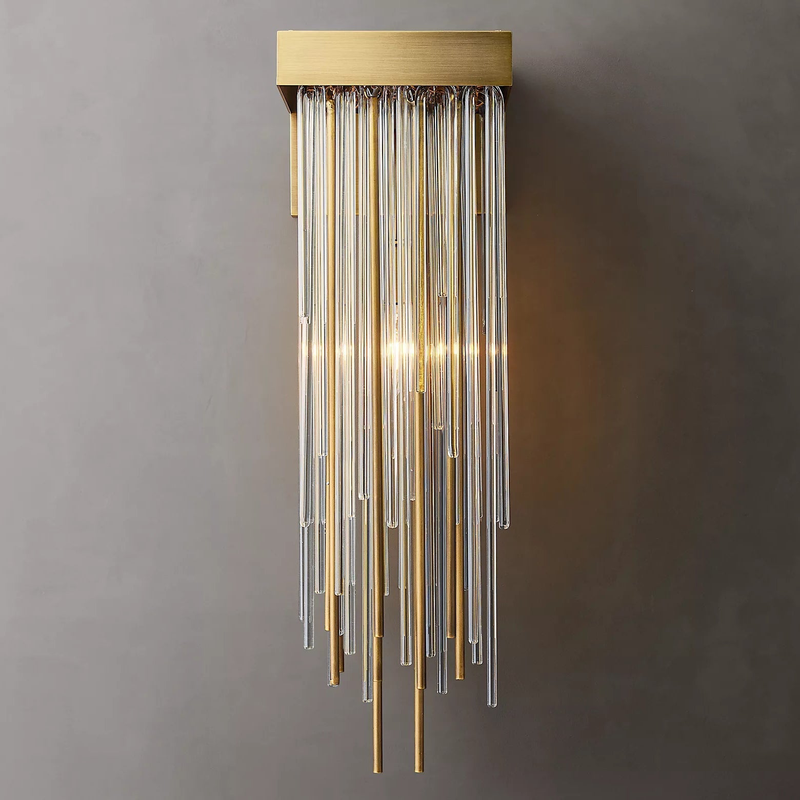Casocada Crystal And Metal Rods Wall Sconce