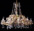 Ornate chandelier with crystal elements