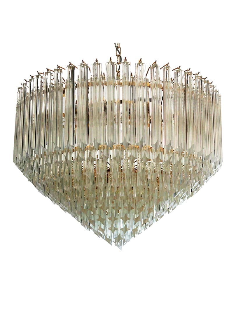 Murano Chandelier – Quadriedri – 265 prisms – Transparent