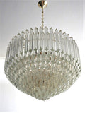 Murano Glass Chandelier - Quadriedri - 265 prisms - Transparent