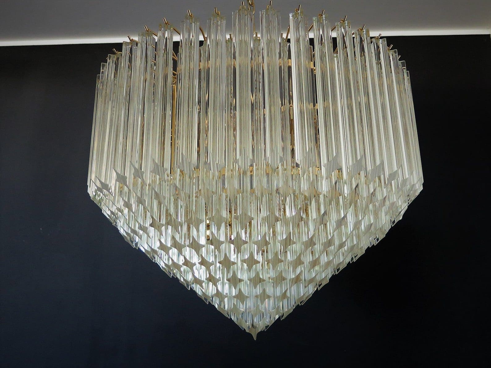 Murano Chandelier – Quadriedri – 265 prisms – Transparent