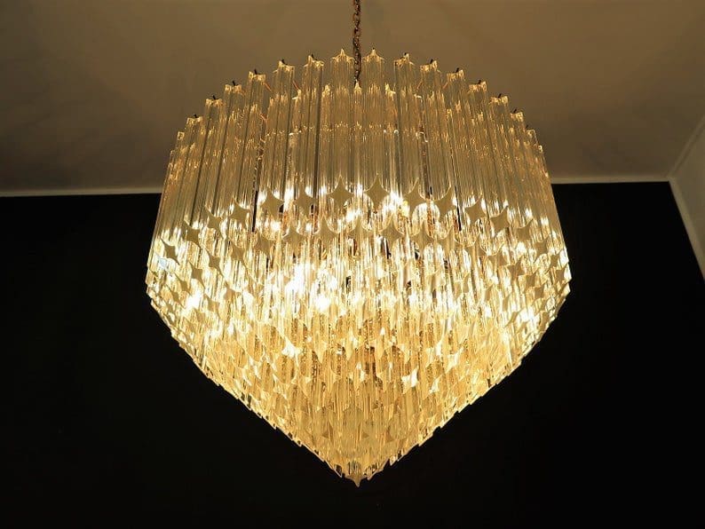 Murano Chandelier – Quadriedri – 265 prisms – Transparent