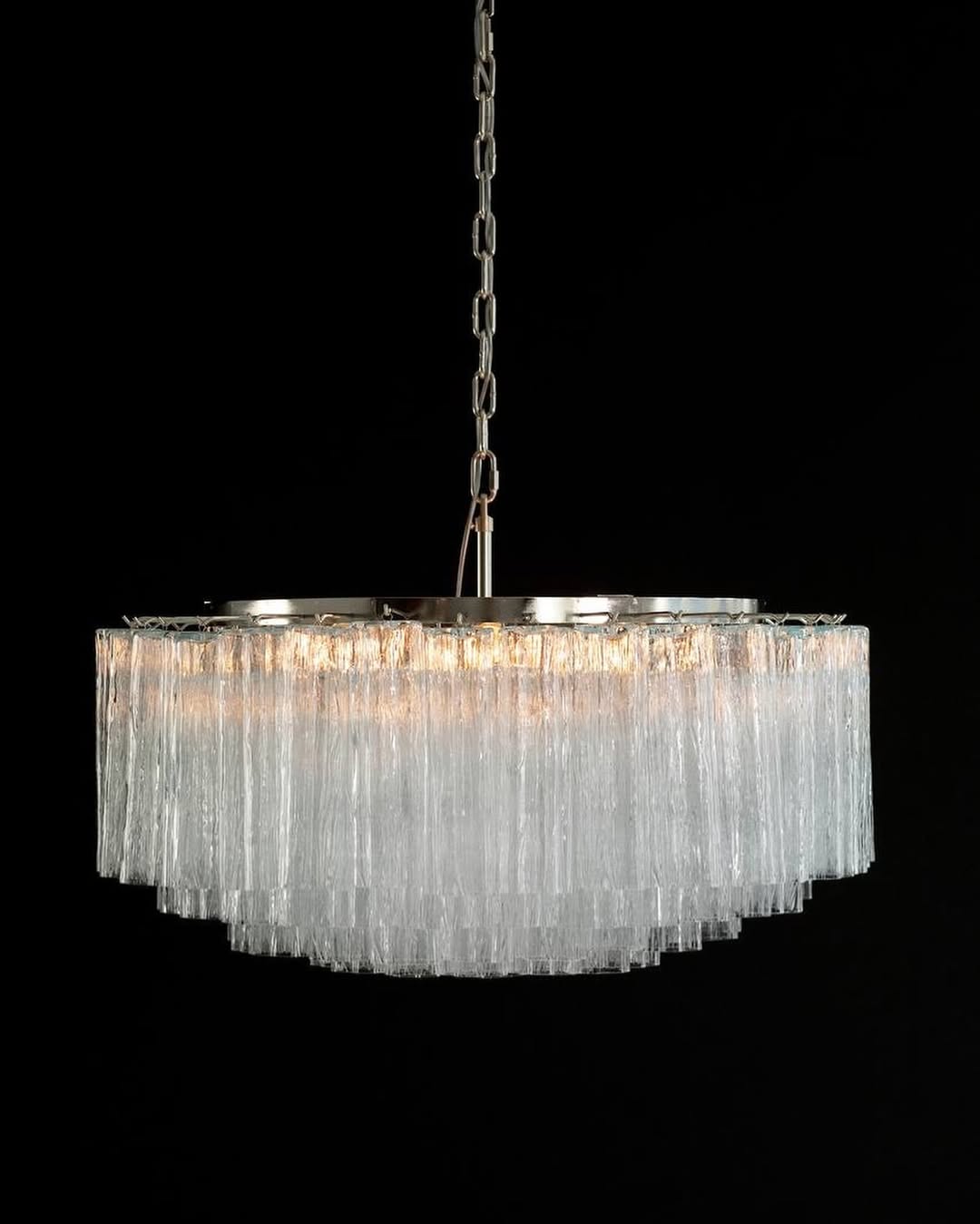 Murano Chandelier – 101 Tuber – Textured – Transparent by Meetlighting