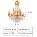 Stunning Oversized Luxury Golden Metal Candle Crystal Tassel Chandelier For High-ceiling Staircase/Entryway/Living/Meeting Room-MEET LIGHTING