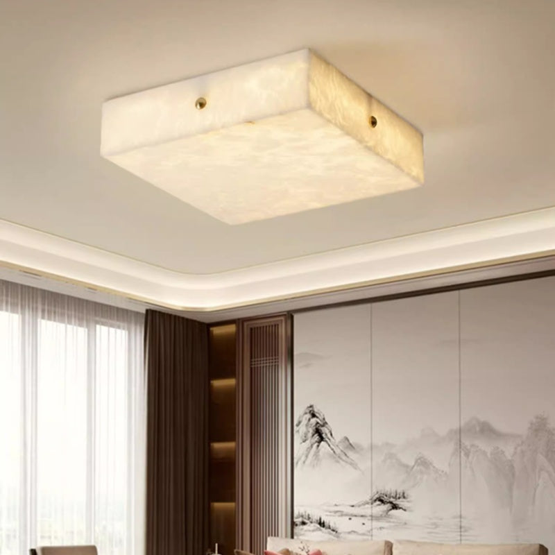 Alabaster Square Flush Mount Ceiling Light