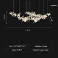 Extra Large Ceramics Twig White Flowers Chandelier Iron Tree Branch Pendant Light For Big Living/ Dining Room-MEET LIGHTING