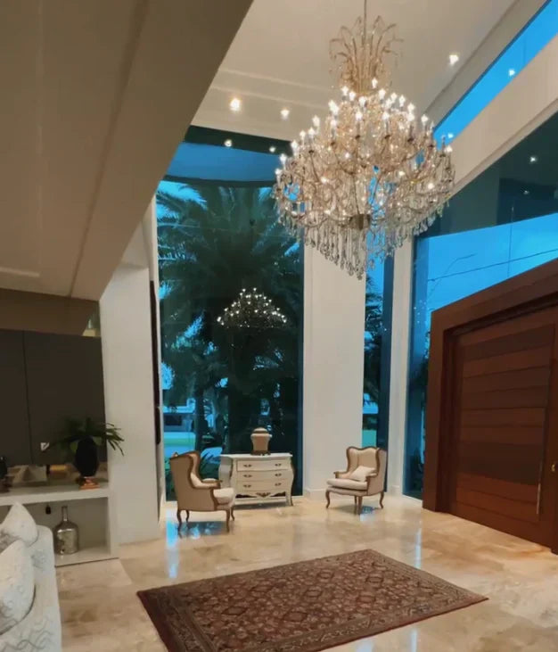 Luxury Classic Multi-layers Candle Crystal Dimmable Tiered Chandelier in Gold/Silver Finish-MEET LIGHTING