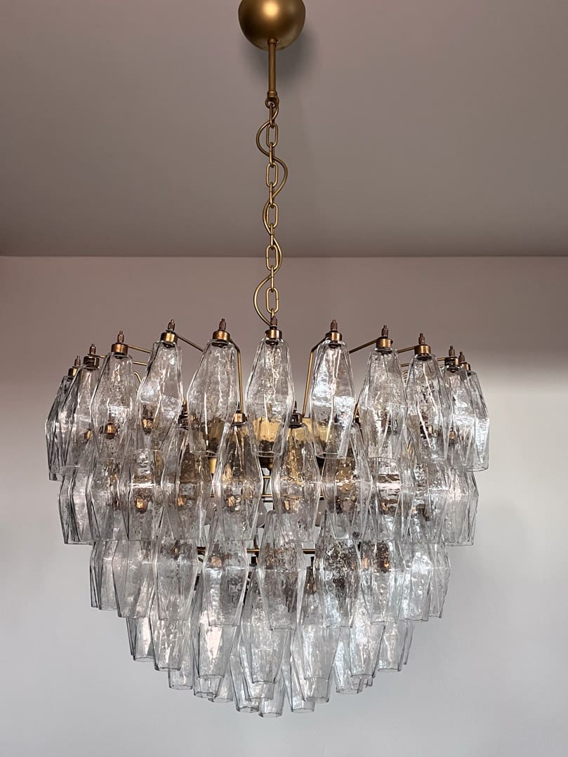 Murano Chandelier – Poliedri – 111 glass – Transparent by Meetlighting
