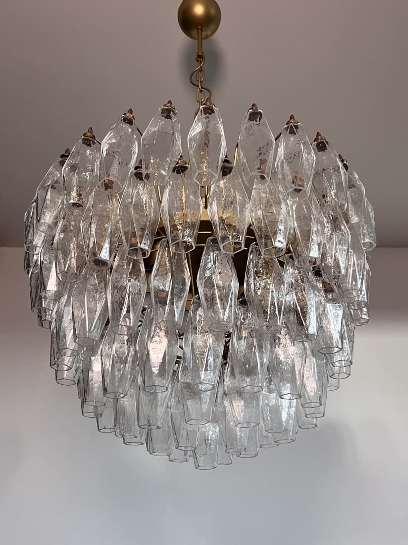 Murano Chandelier – Poliedri – 111 glass – Transparent by Meetlighting