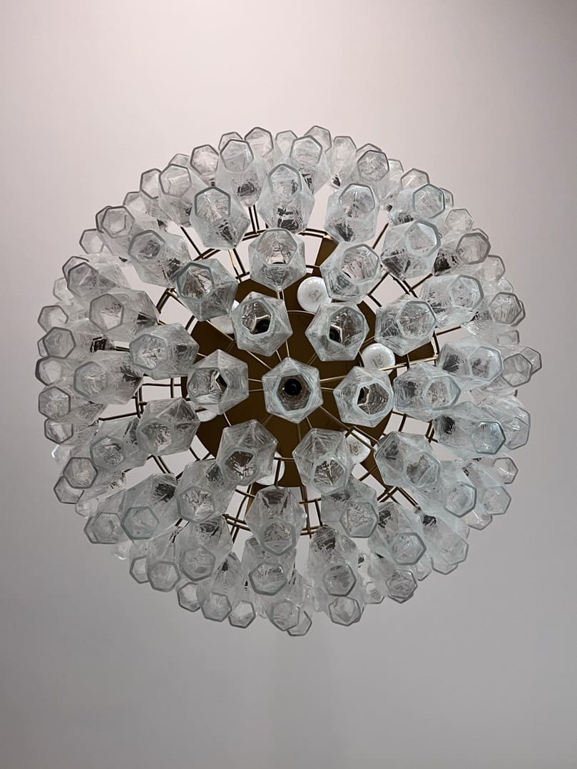 Murano Chandelier – Poliedri – 111 glass – Transparent by Meetlighting
