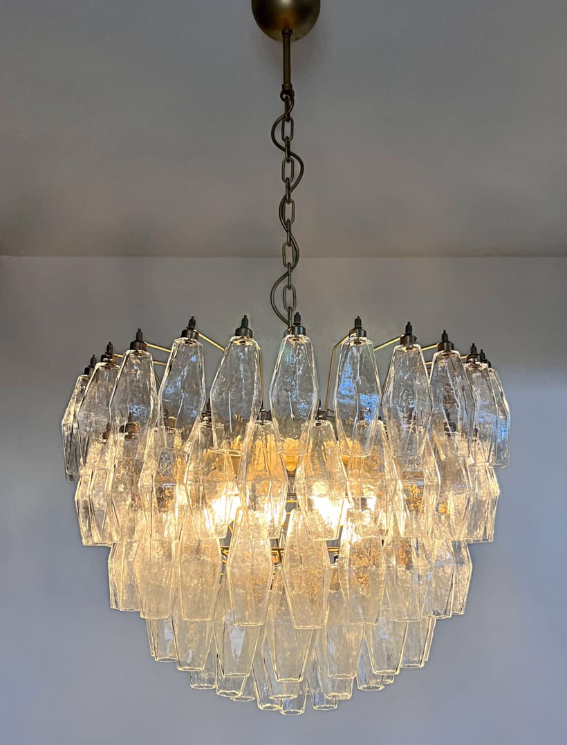 Murano Chandelier – Poliedri – 111 glass – Transparent by Meetlighting