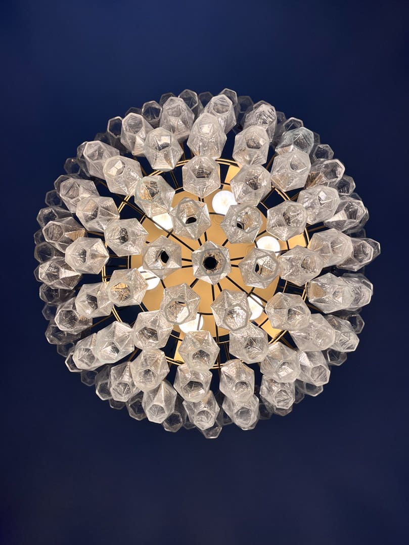Murano Chandelier – Poliedri – 111 glass – Transparent by Meetlighting