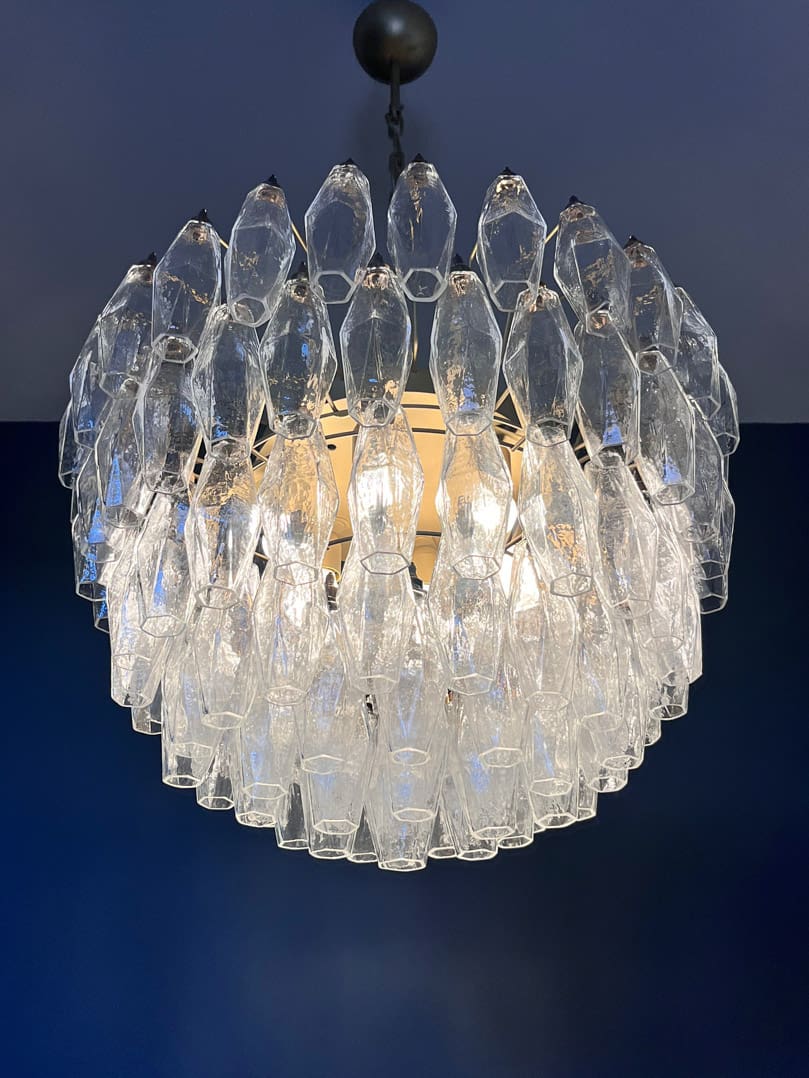 Murano Chandelier – Poliedri – 111 glass – Transparent by Meetlighting