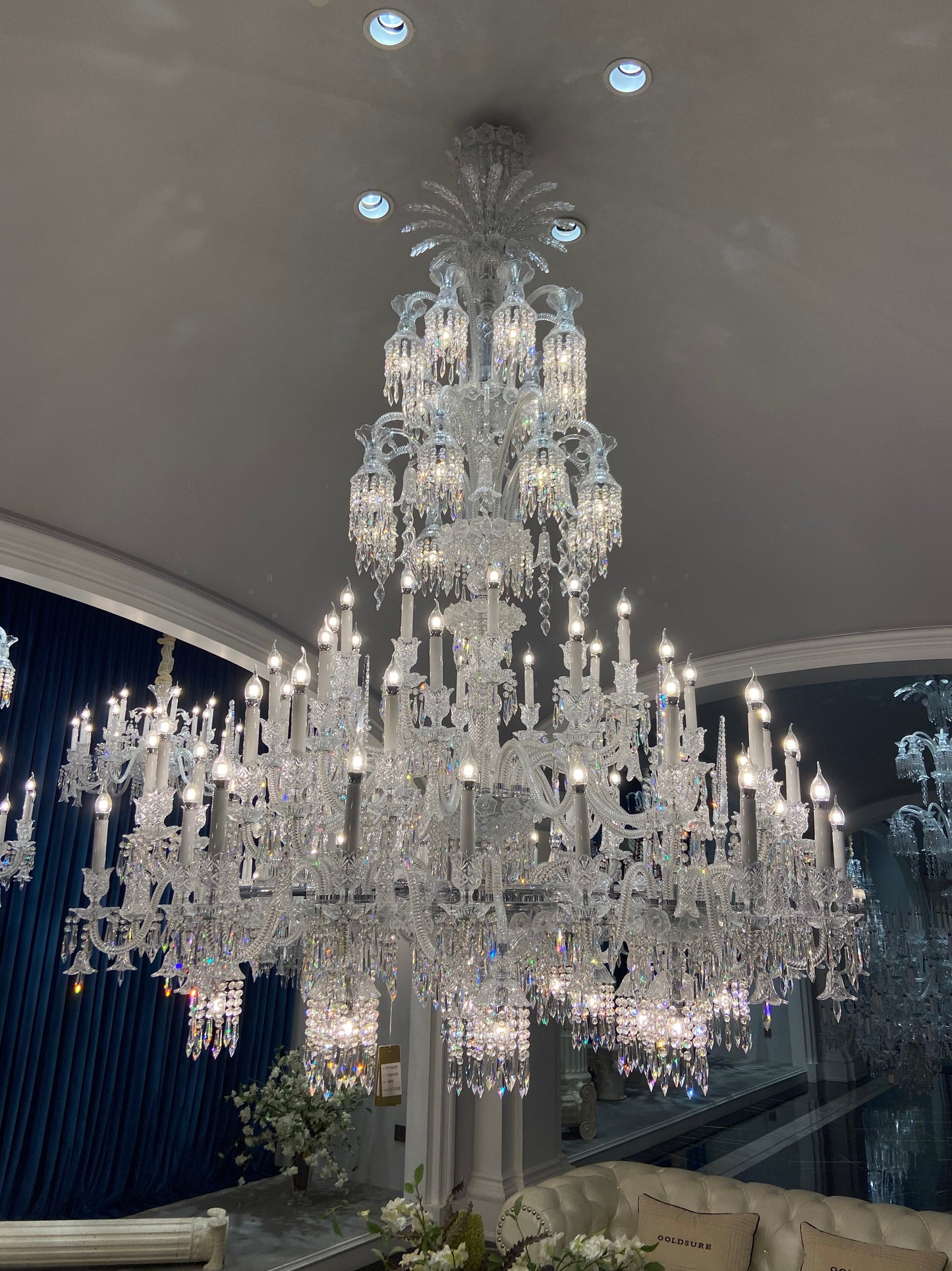 Opulent Classic Candle Crystal Grand Chandelier chandeliers for dining room,chandeliers for stairways,chandeliers for foyer,chandeliers for bedrooms,chandeliers for kitchen,chandeliers for living room Kevinstudiolives 95 Lights 70.87" W x 98.42" H  