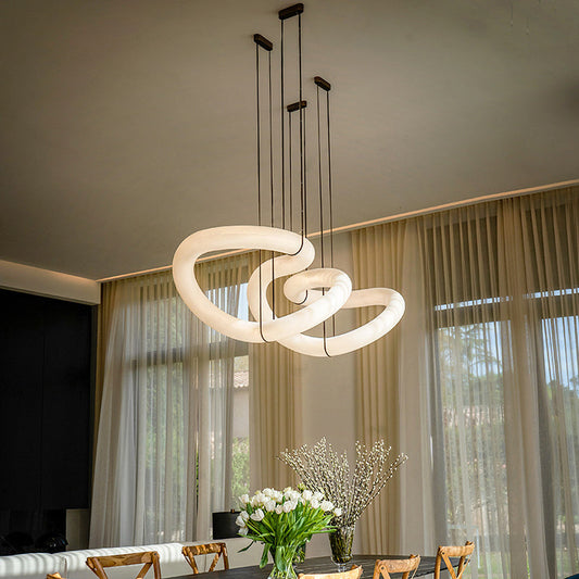 Scarlett Designer Alabaster Pendant Light, Modern Inspired Chandelier