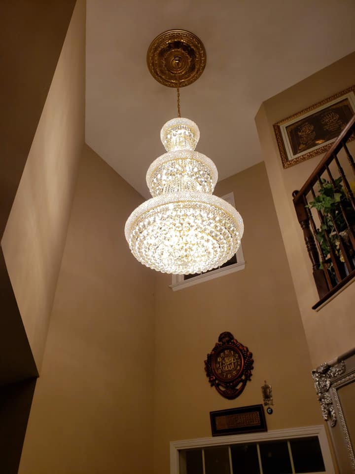 Luxury French Empire Chandelier for Villa Hall Ceiling Three-layers Crystal Light for Hotel Lobby-MEET LIGHTING