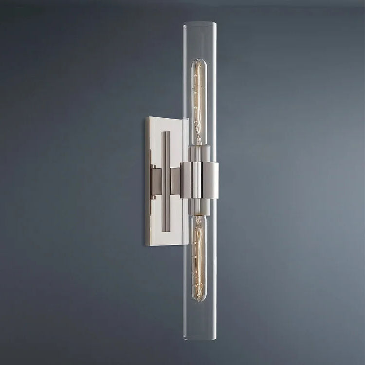 Ravelle Gold Modern Wall Sconce Glass Shaded Linear Modern Wall