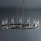 Ravelle Glass Shaded Modern Round Chandelier 48"