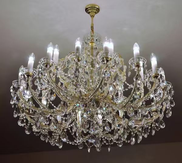 Quotation 090701-24-flame Maria Theresa crystal chandelier with the square hand-cut