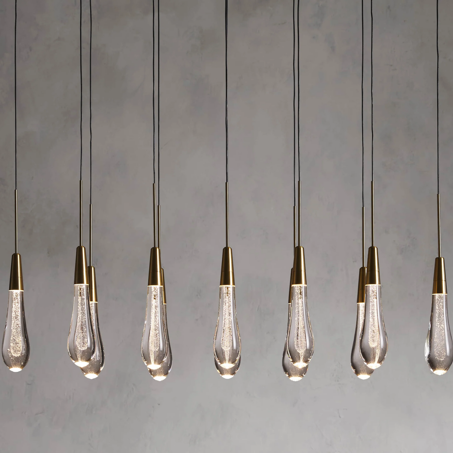 Modern Soltaire 37" Linear Chandelier