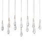 SOLITAIRE LINEAR MODERN CHANDELIER 37"W