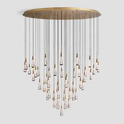 SOLITAIRE ROUND CHANDELIER 58"D