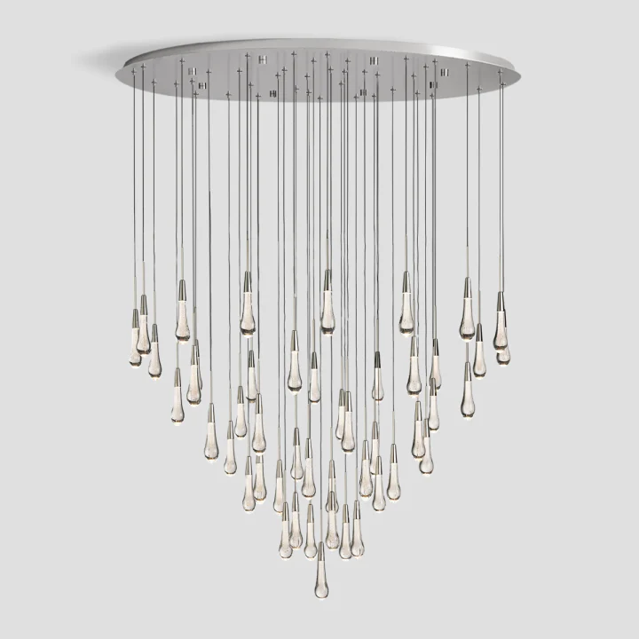 SOLITAIRE ROUND CHANDELIER 58"D