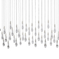 SOLITAIRE LINEAR CHANDELIER 70W (CUSTOMIZE DROP 20)