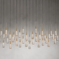 SOLITAIRE LINEAR CHANDELIER 70"W 50"W