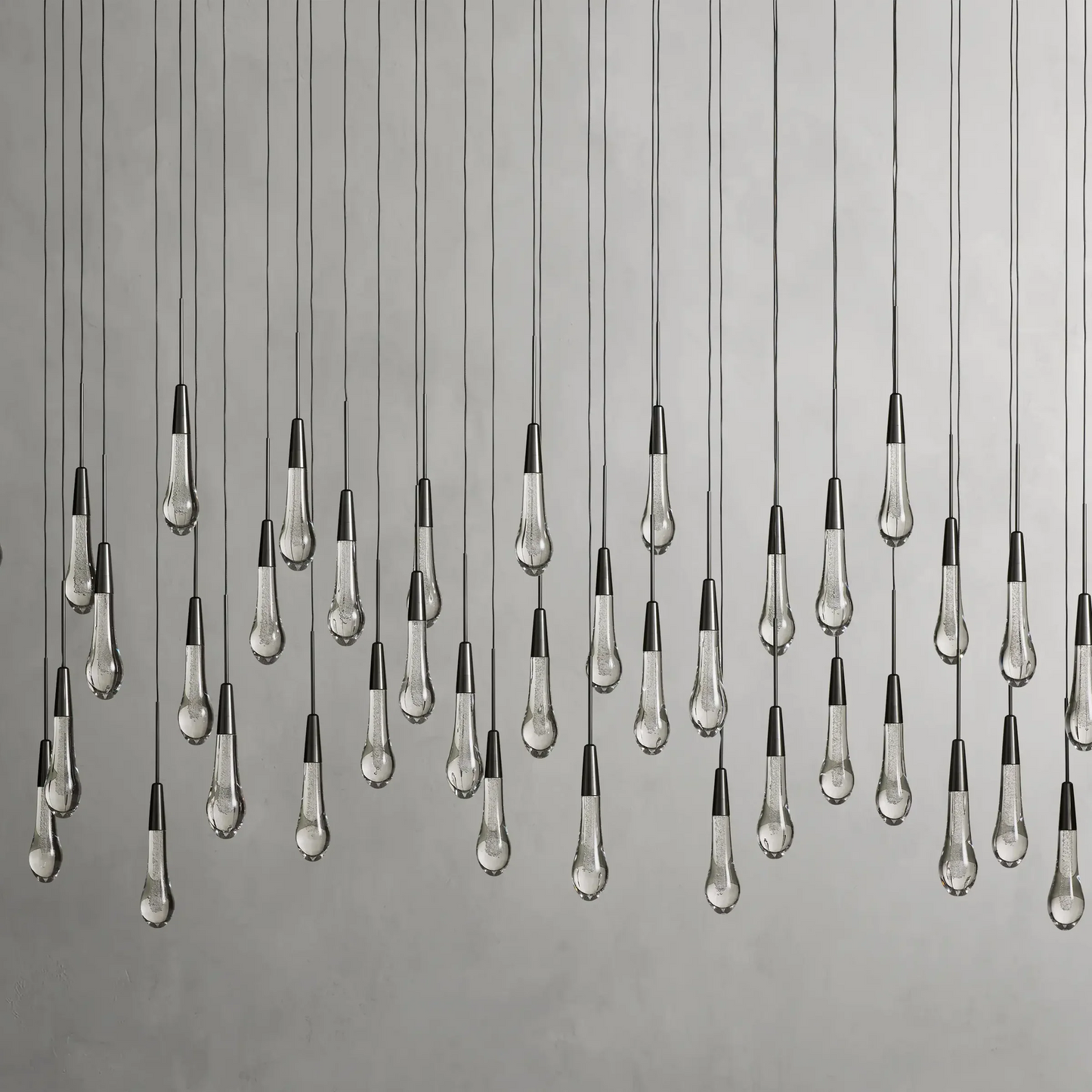 SOLITAIRE LINEAR CHANDELIER 70"W 50"W