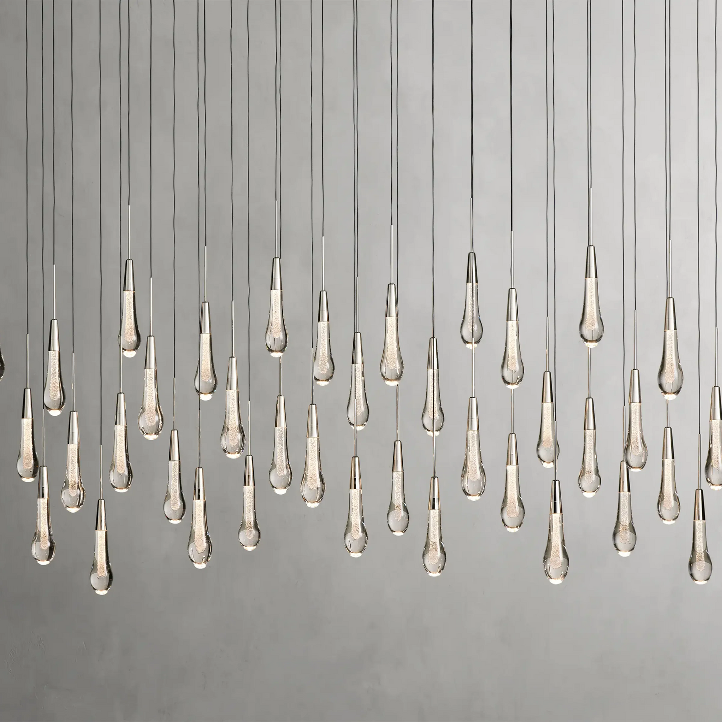 SOLITAIRE LINEAR CHANDELIER 70"W 50"W