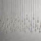 SOLITAIRE LINEAR CHANDELIER 70"W 50"W