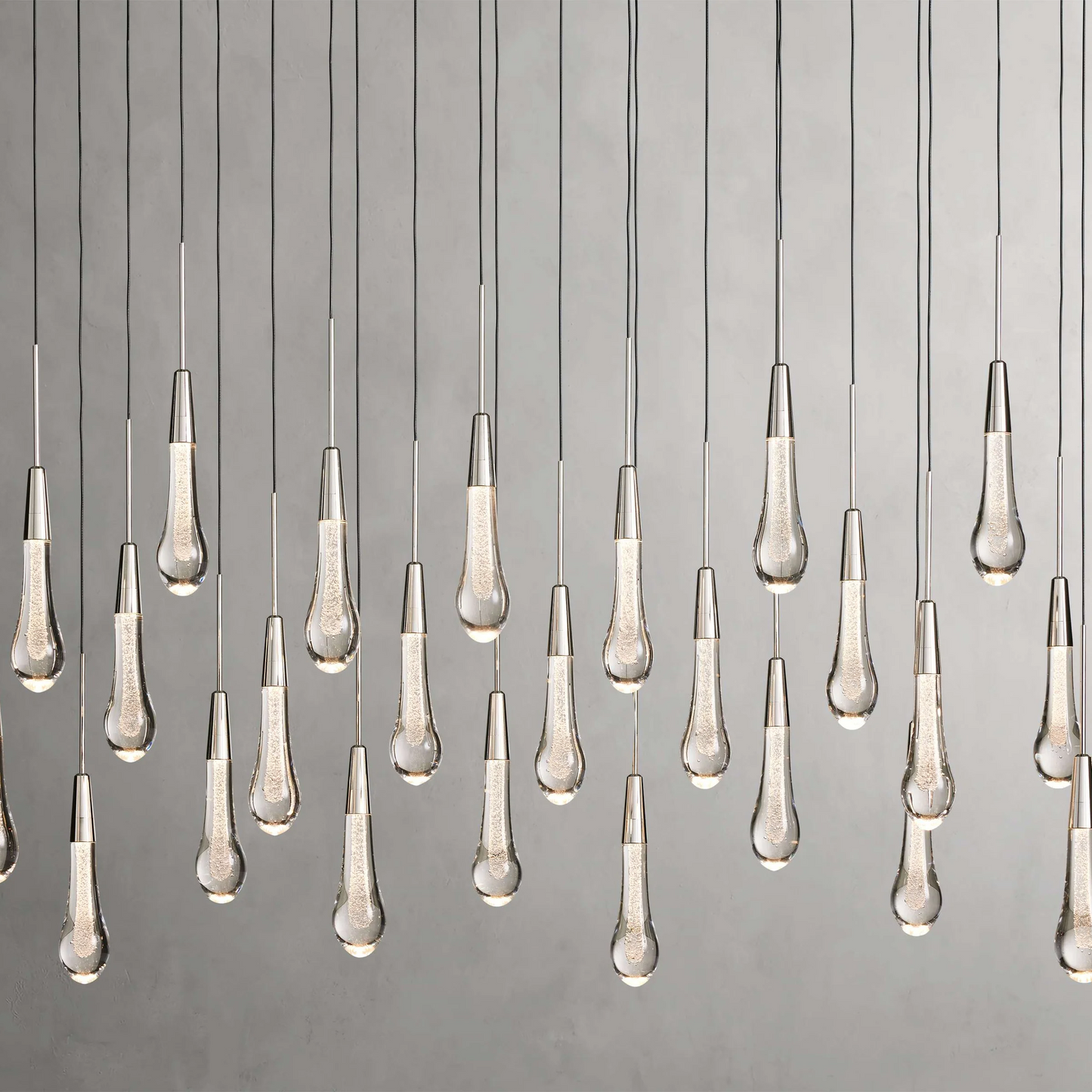 SOLITAIRE LINEAR CHANDELIER 70"W 50"W