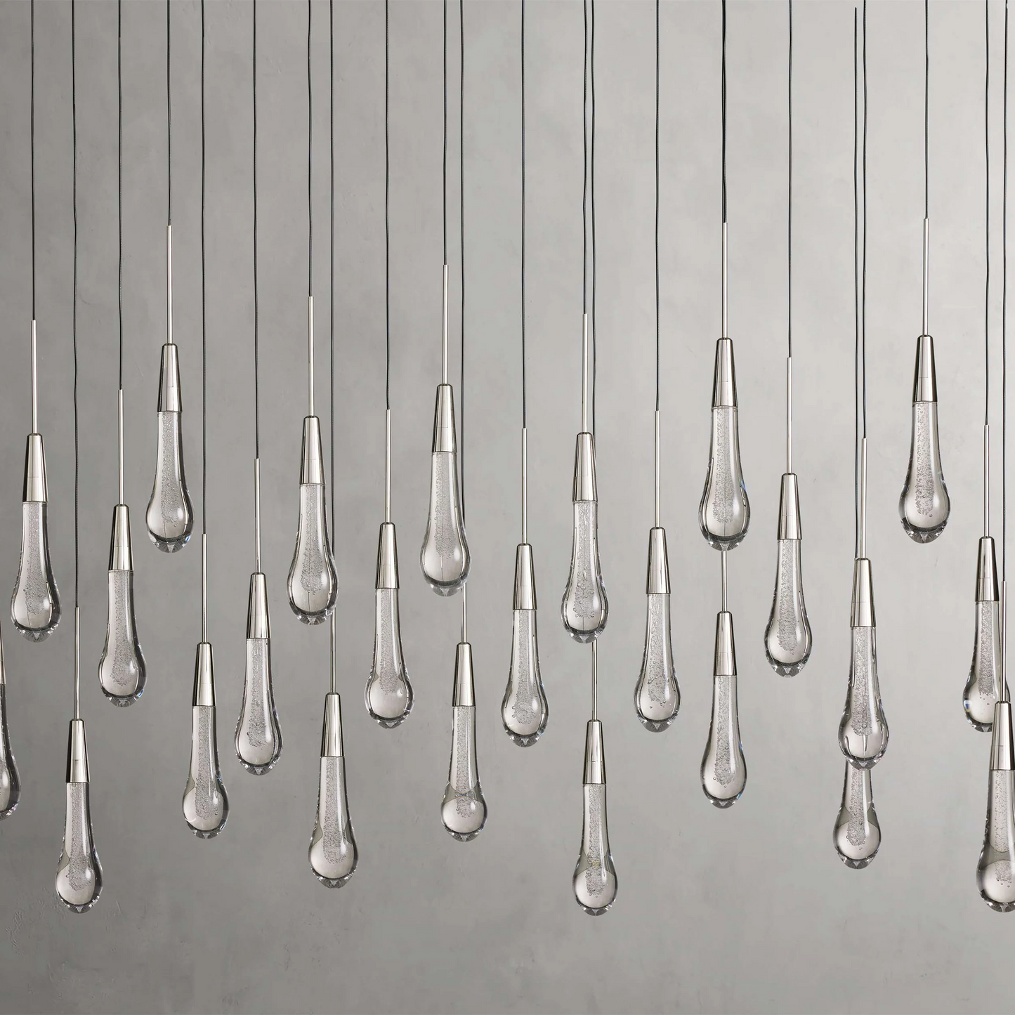 SOLITAIRE LINEAR CHANDELIER 70"W 50"W