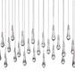 SOLITAIRE LINEAR CHANDELIER 70"W 50"W