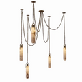 LUXURY MODERN ALABASTER FLINT LED MULTI-DROP PENDANT