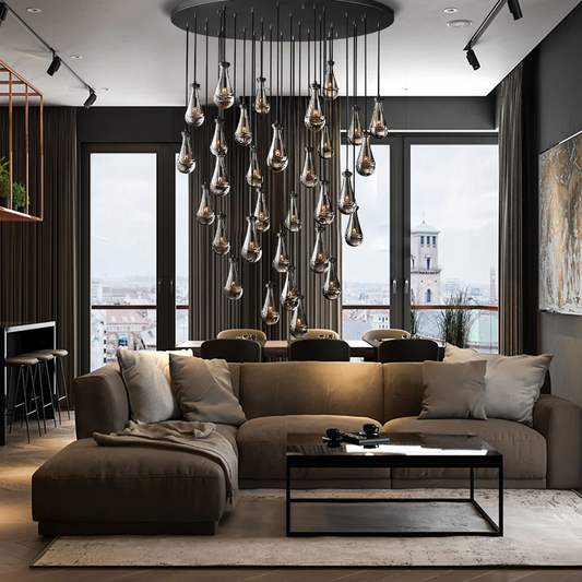 Modern Luxury Raindrop Round Chandelier