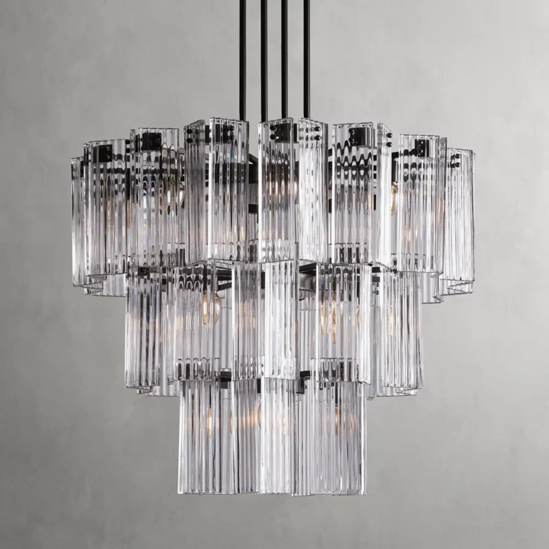 Delsie Round Chandelier-MEET LIGHTING