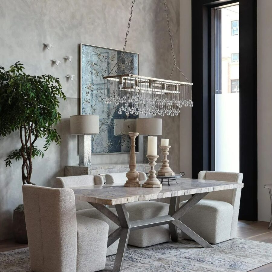 Aubrey Rectangular Chandelier-MEET LIGHTING