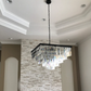 Odeom 7-Layer Crystal Square Chandelier 47"