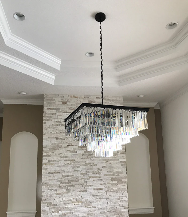 Odeom 5-Layer Crystal Square Chandelier 34"-MEET LIGHTING