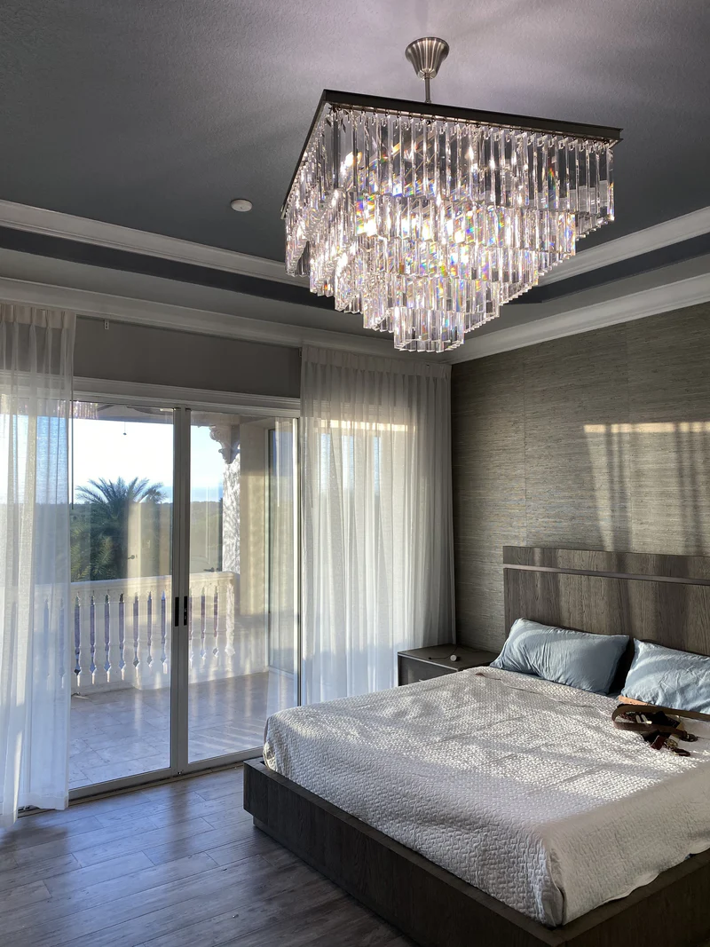 Odeom 5-Layer Crystal Square Chandelier 34"-MEET LIGHTING