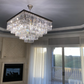 Odeom 7-Layer Crystal Square Chandelier 47"