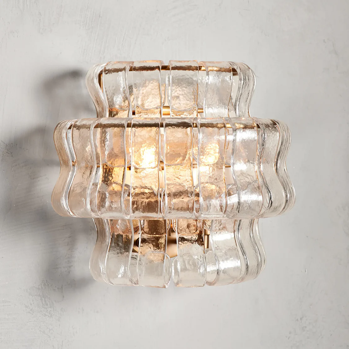 Ghiaccio Art Glass Wall Sconce