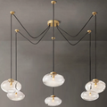 Cabrette Clear Glass Suspended Chandelier 84"