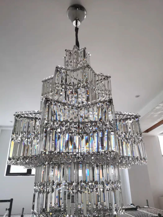 Luxury Extra Large Plaza Multi-Tier Crystal Chandelier For Hotel Hall / 2 Story Foyer / High Ceiling Living Room-MEET LIGHTING