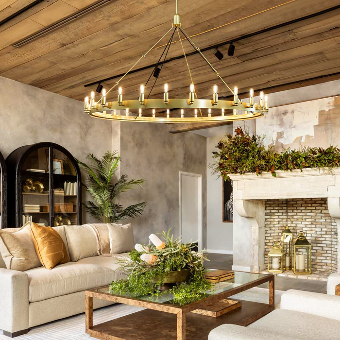 Camino Vintage Filament Outdoor Round Chandelier-MEET LIGHTING