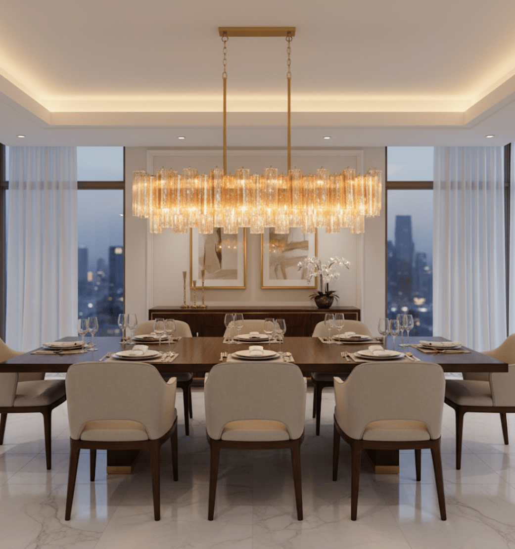 Addis Linear Chandelier by Meetlighting